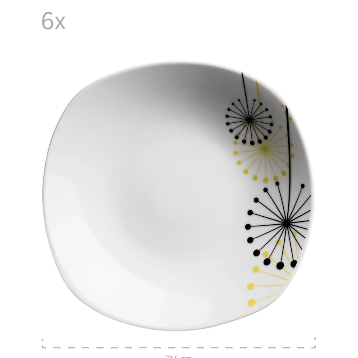 Tellerset, Porzellan Vanesa 6 x Speiseteller, 6 x Suppenteller, 6 x Dessertteller