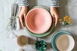 Teller-Set, Steingut Lumaca Dunkelblau