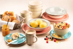 Teller-Set, Steingut Lumaca Dunkelblau