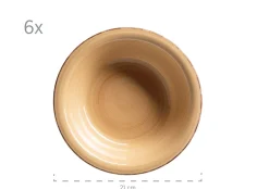 Teller-Set, Steingut Lumaca Olivgrün