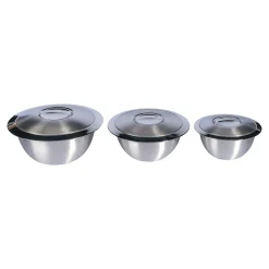 Thermoschüssel mit Deckel, Edelstahl Set