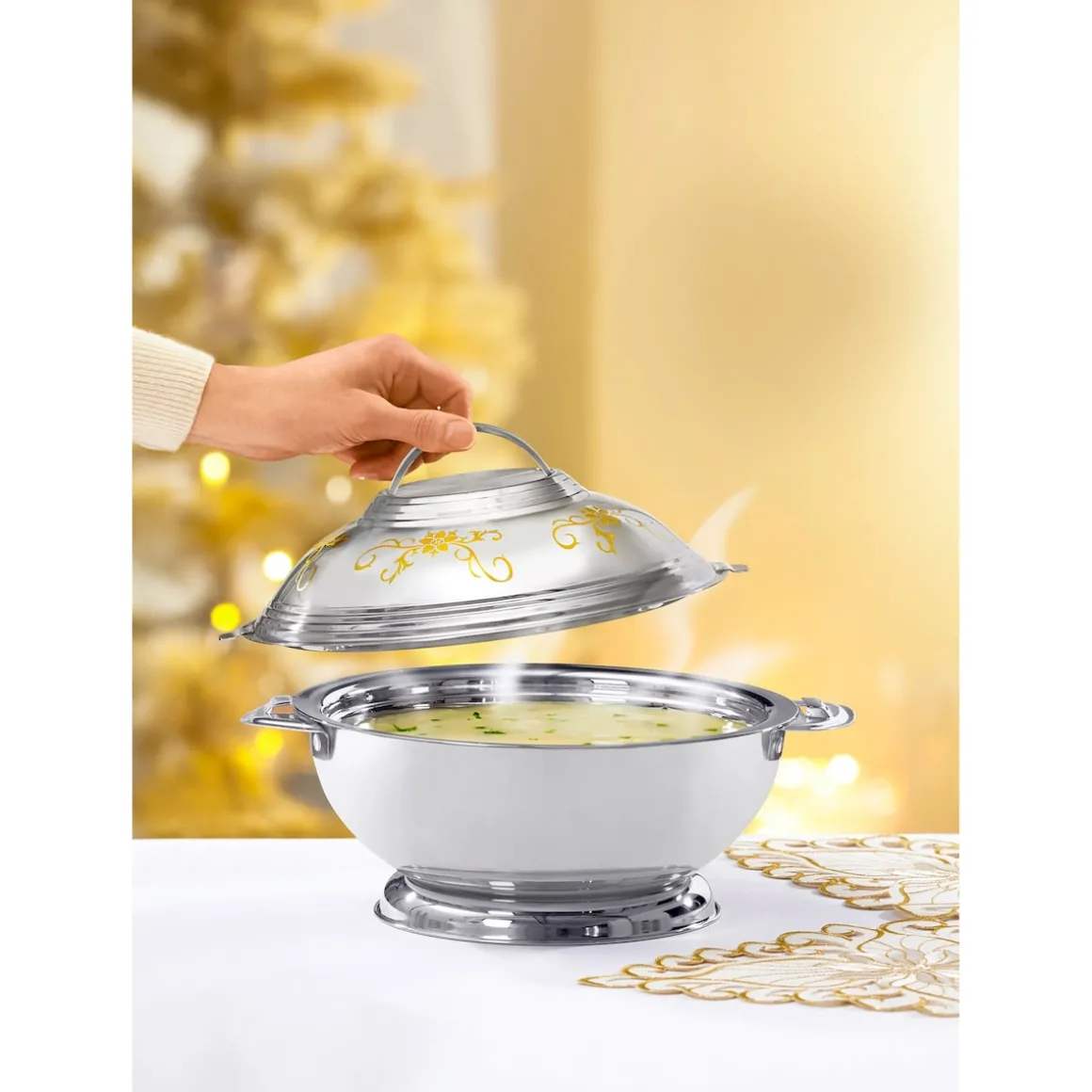 Thermoservierschüssel "Galant" - Edelstahl