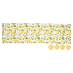 Tischläufer & Glasuntersetzern-Set „Zitronentraum“, 5-teilig