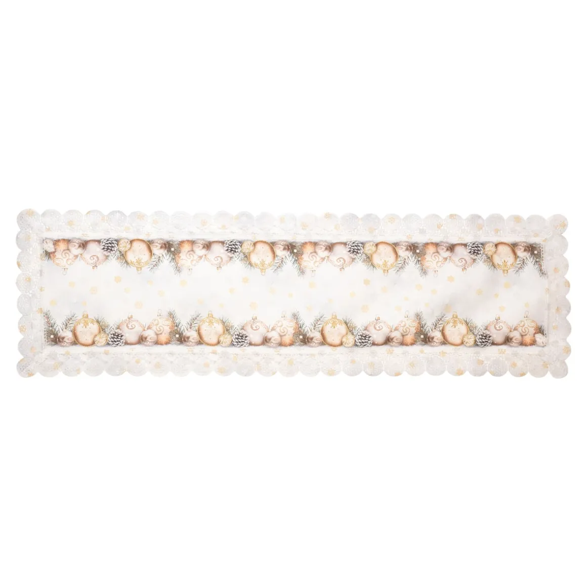 Tischläufer „Festtagskugeln“, 140x 40 cm