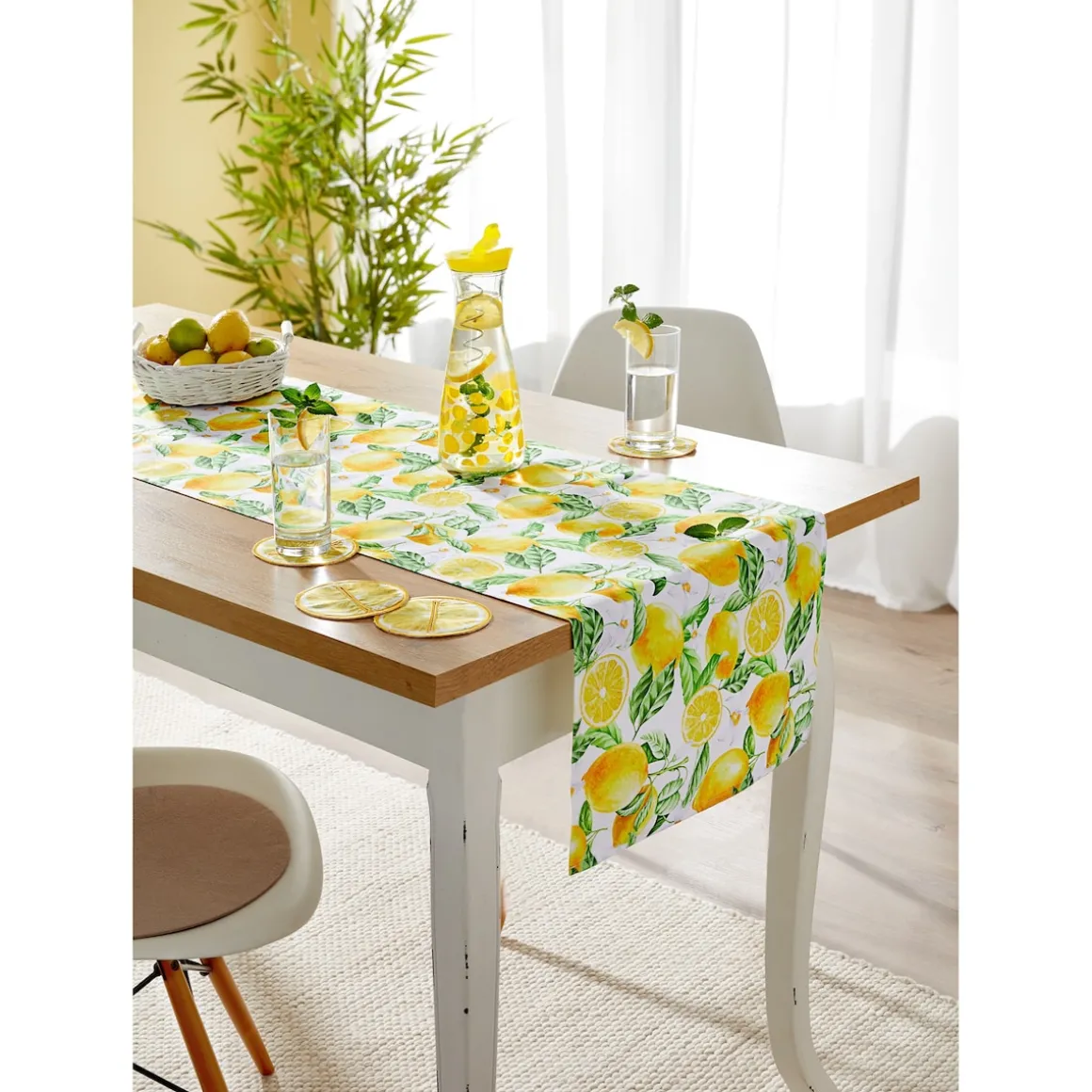 Tischläufer „Zitronentraum“, 140x40 cm