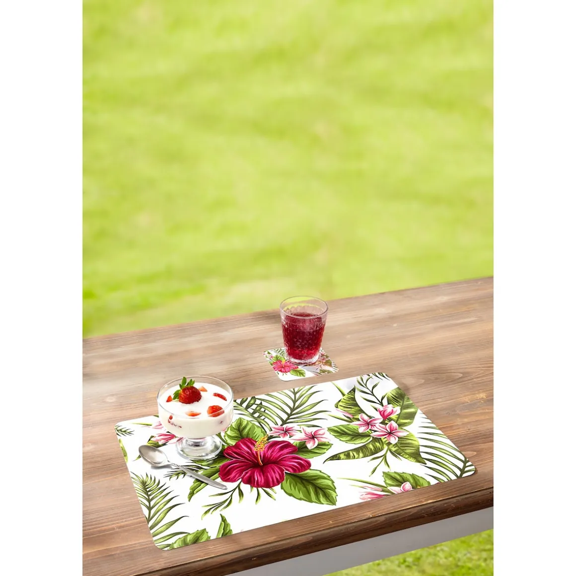 Tischset "Paradies", 4 Stück + 4 Gratis 4 Untersetzer