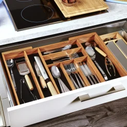 Variabler Bambus-Besteckkasten