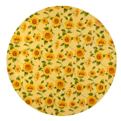 Wachstuch-Tischdecke "Sonnenblume" Ø 160 cm, rund