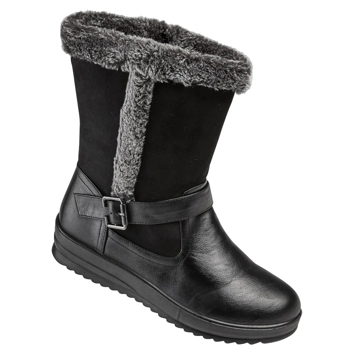 Winter-Kuschel-Stiefel "Sarah" schwarz