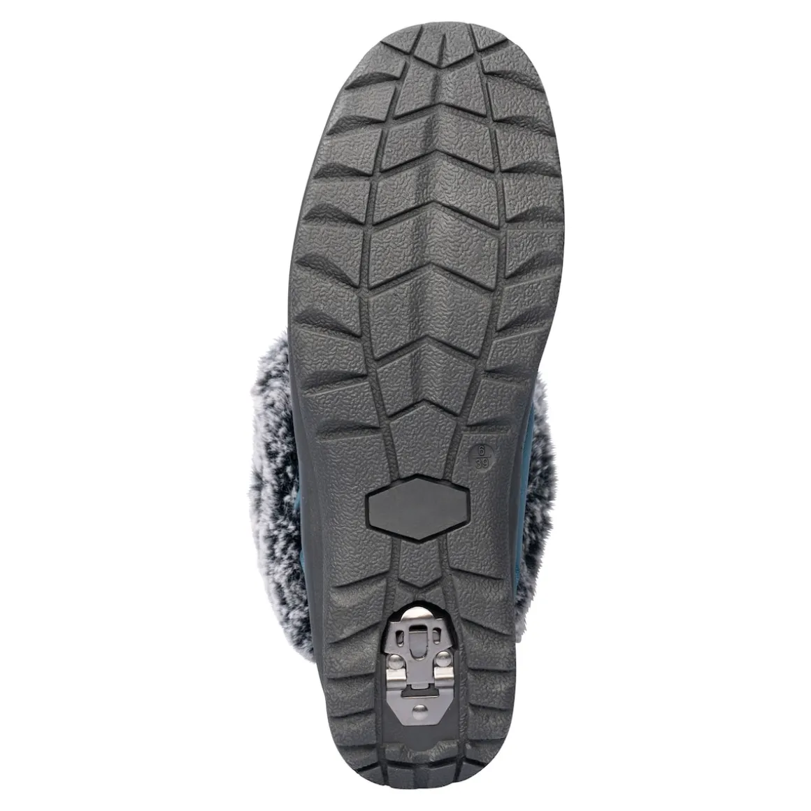 Winterstiefelette mit Spikes & Klett „Monika“ petrol