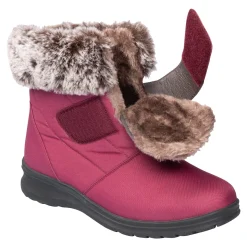 Winterstiefelette mit Spikes & Klett „Monika“ beere