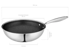 Wok, Edelstahl Hestia 1 x Pfanne