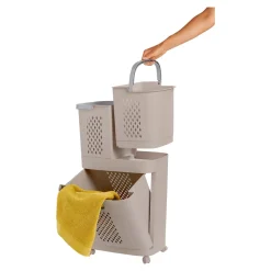Wäschekorb-Organizer "3 in 1" taupe