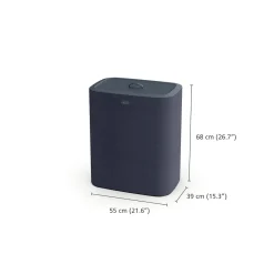 Wäschesammler, Wäschekorb Tota Trio mit Deckel, 3 Fächer, 90 l schwarz