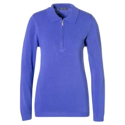 Zip-Pullover „Cashmerelike“ blau